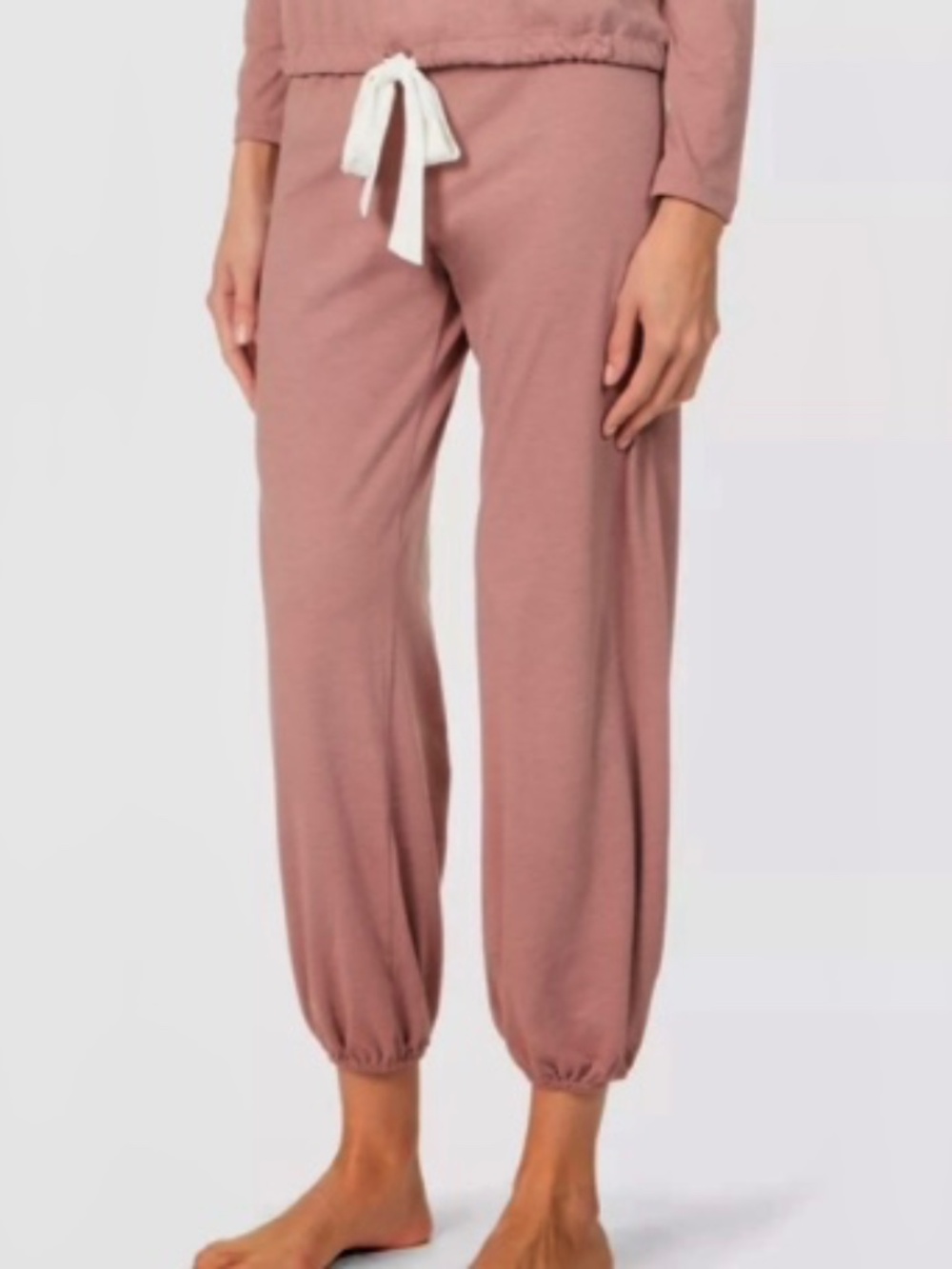 Eberjey Lounge Pants Pink Brown Cropped S
